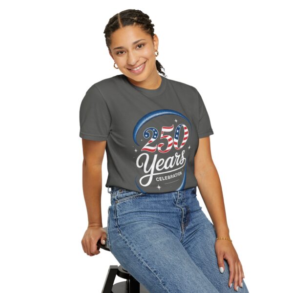 Patriotic Unisex T-Shirt, Vintage Americana Style Tee, 250 Celebratory Shirt, Fourth of July Gift, Casual Summer Wear - Image 5