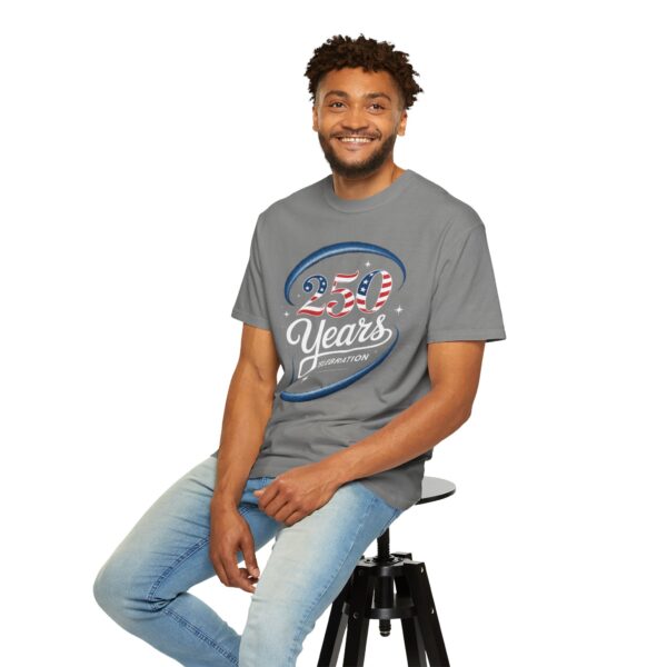 Patriotic Unisex T-Shirt, Vintage Americana Style Tee, 250 Celebratory Shirt, Fourth of July Gift, Casual Summer Wear - Image 12