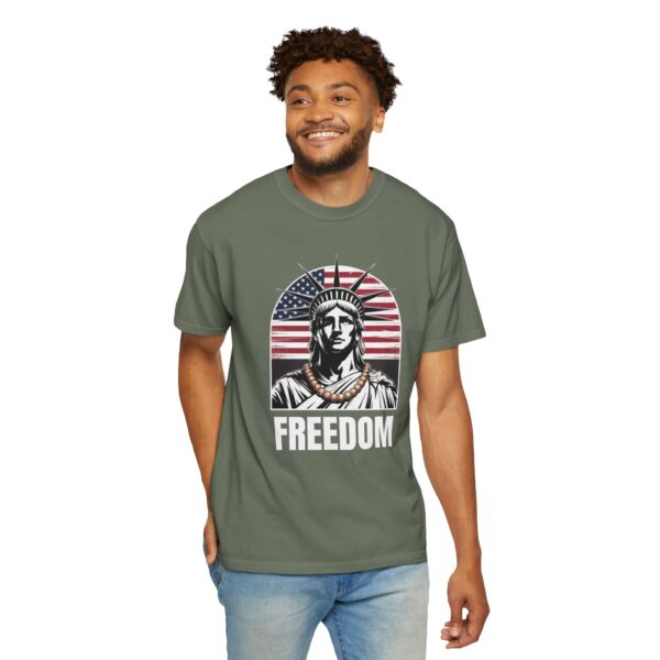 Patriotic Graphic Tee - Unisex Garment-Dyed T-Shirt, Casual Wear, Gift for Independence Day, Freedom Spirit, Summer Outing - Image 23