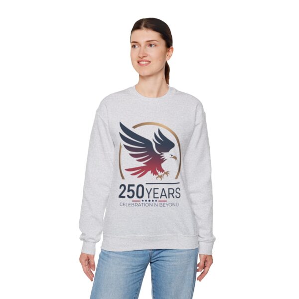 250 Years Celebration Crewneck Sweatshirt, Unisex Sweatshirt, Anniversary Gift, Eagle Design, Cozy Style, Commemorative Apparel - Image 13