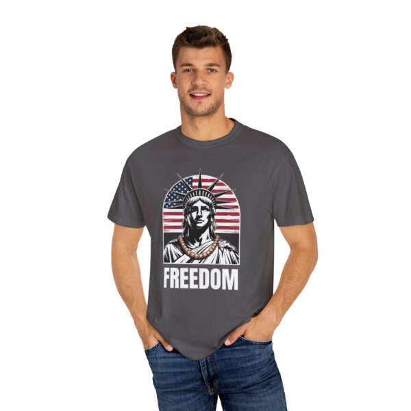 Patriotic Graphic Tee - Unisex Garment-Dyed T-Shirt, Casual Wear, Gift for Independence Day, Freedom Spirit, Summer Outing - Image 26