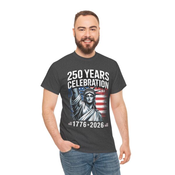 250 Years Celebration Tee – Unisex Heavy Cotton Tee for Independence Day, American History, Patriotism, Gifts, Commemorative Events - Image 44