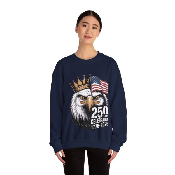 Patriotic Eagle Sweatshirt, Unisex Crewneck Sweatshirt for 250th Anniversary, July 4th Celebration, Gift for Freedom Lovers, USA Apparel - Image 21
