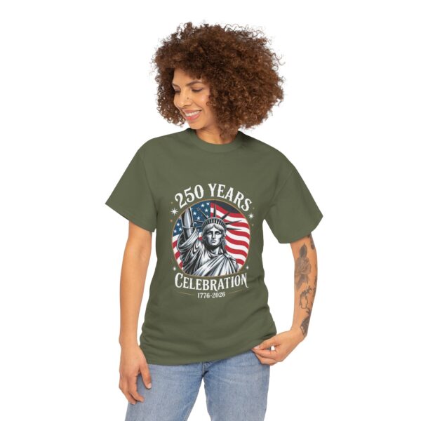 Celebrate 250 Years Unisex Heavy Cotton Tee, Fourth of July Shirt, Patriotic Apparel, Americana Tee, Independence Day Gift - Image 19