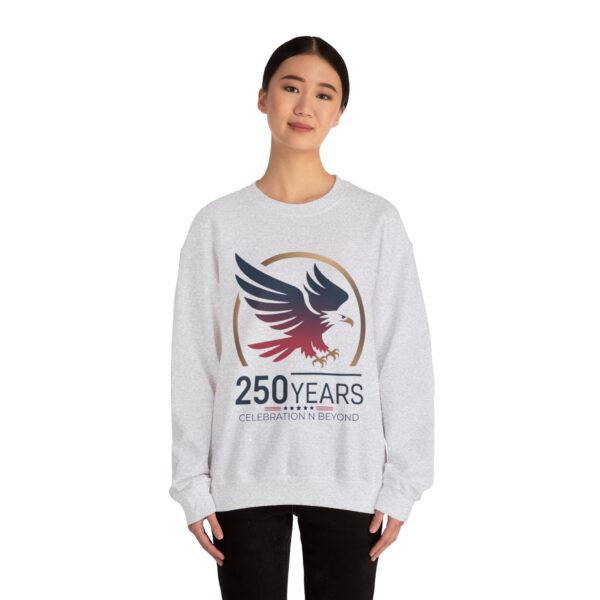 250 Years Celebration Crewneck Sweatshirt, Unisex Sweatshirt, Anniversary Gift, Eagle Design, Cozy Style, Commemorative Apparel - Image 11