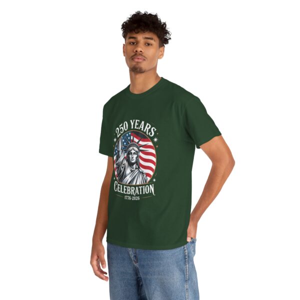 Celebrate 250 Years Unisex Heavy Cotton Tee, Fourth of July Shirt, Patriotic Apparel, Americana Tee, Independence Day Gift - Image 28