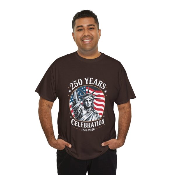 Celebrate 250 Years Unisex Heavy Cotton Tee, Fourth of July Shirt, Patriotic Apparel, Americana Tee, Independence Day Gift - Image 17