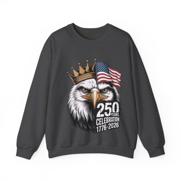 Patriotic Eagle Sweatshirt, Unisex Crewneck Sweatshirt for 250th Anniversary, July 4th Celebration, Gift for Freedom Lovers, USA Apparel - Image 10