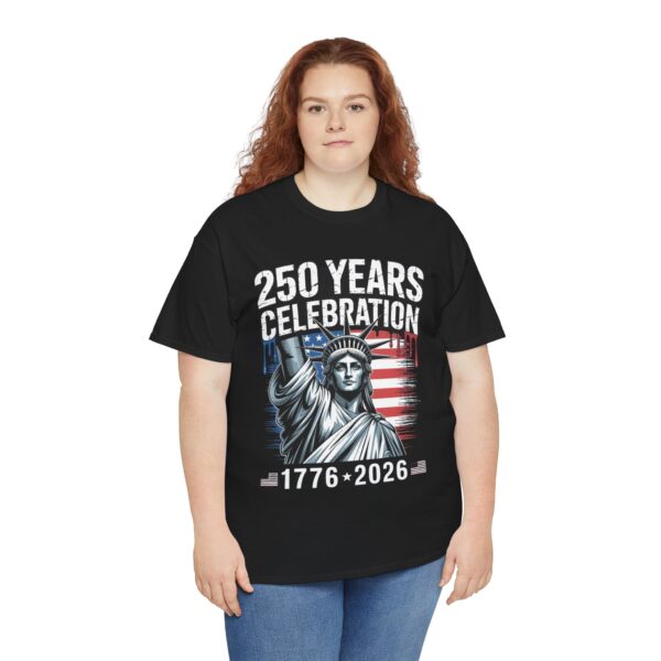 250 Years Celebration Tee – Unisex Heavy Cotton Tee for Independence Day, American History, Patriotism, Gifts, Commemorative Events - Image 5