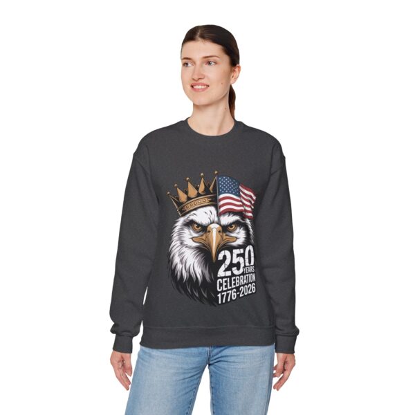 Patriotic Eagle Sweatshirt, Unisex Crewneck Sweatshirt for 250th Anniversary, July 4th Celebration, Gift for Freedom Lovers, USA Apparel - Image 15