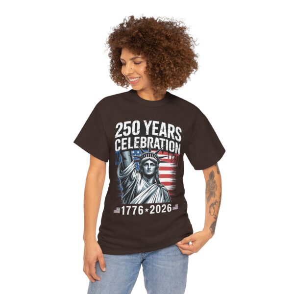 250 Years Celebration Tee – Unisex Heavy Cotton Tee for Independence Day, American History, Patriotism, Gifts, Commemorative Events - Image 18