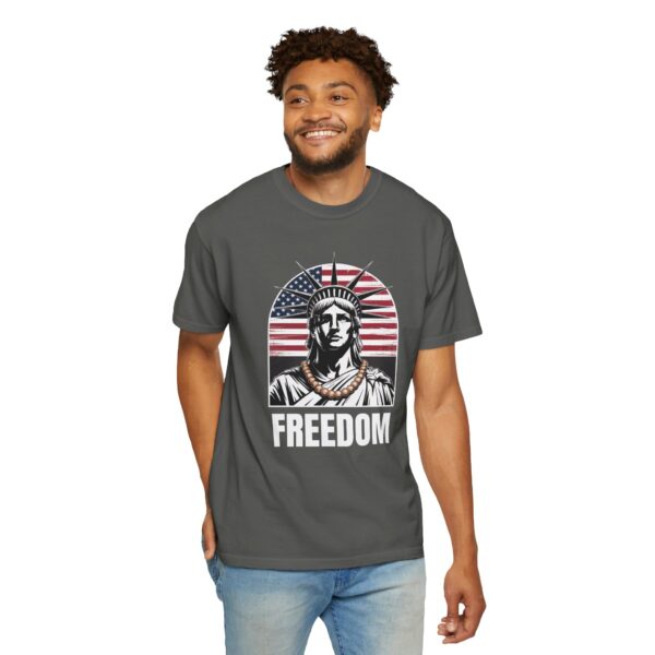 Patriotic Graphic Tee - Unisex Garment-Dyed T-Shirt, Casual Wear, Gift for Independence Day, Freedom Spirit, Summer Outing - Image 7