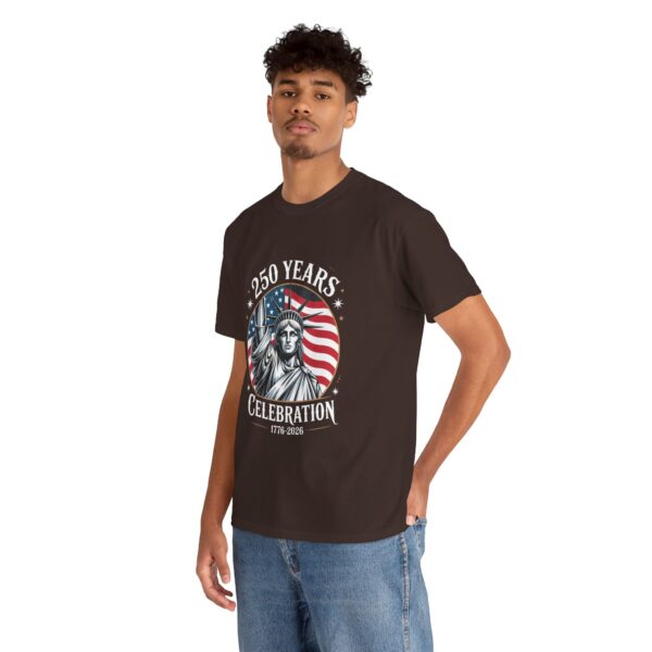 Celebrate 250 Years Unisex Heavy Cotton Tee, Fourth of July Shirt, Patriotic Apparel, Americana Tee, Independence Day Gift - Image 16
