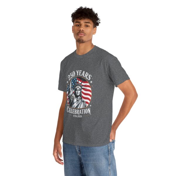 Celebrate 250 Years Unisex Heavy Cotton Tee, Fourth of July Shirt, Patriotic Apparel, Americana Tee, Independence Day Gift - Image 34