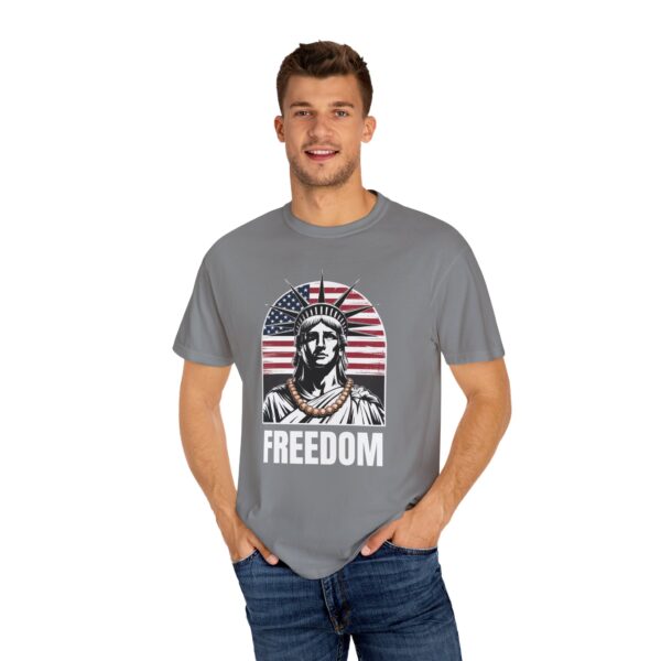 Patriotic Graphic Tee - Unisex Garment-Dyed T-Shirt, Casual Wear, Gift for Independence Day, Freedom Spirit, Summer Outing - Image 10