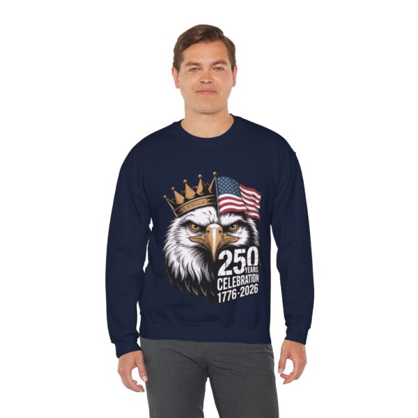 Patriotic Eagle Sweatshirt, Unisex Crewneck Sweatshirt for 250th Anniversary, July 4th Celebration, Gift for Freedom Lovers, USA Apparel - Image 22