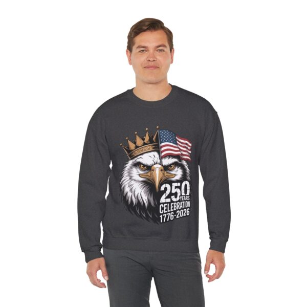 Patriotic Eagle Sweatshirt, Unisex Crewneck Sweatshirt for 250th Anniversary, July 4th Celebration, Gift for Freedom Lovers, USA Apparel - Image 13