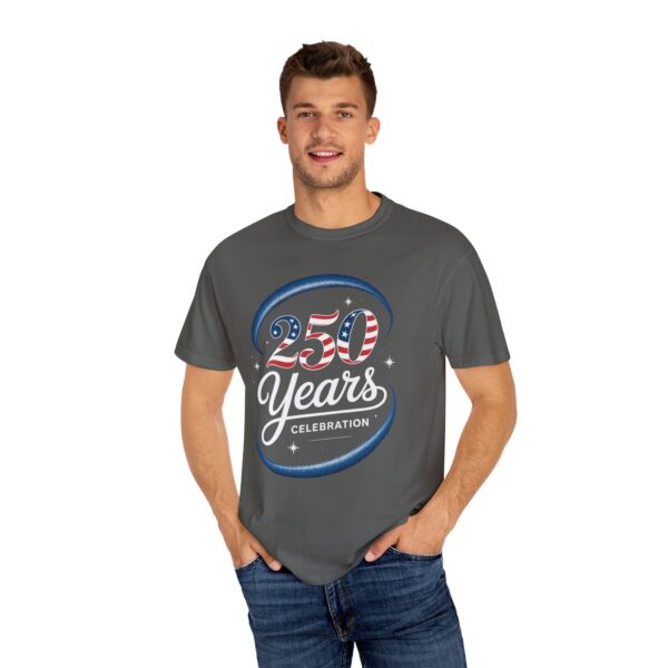 Patriotic Unisex T-Shirt, Vintage Americana Style Tee, 250 Celebratory Shirt, Fourth of July Gift, Casual Summer Wear - Image 2