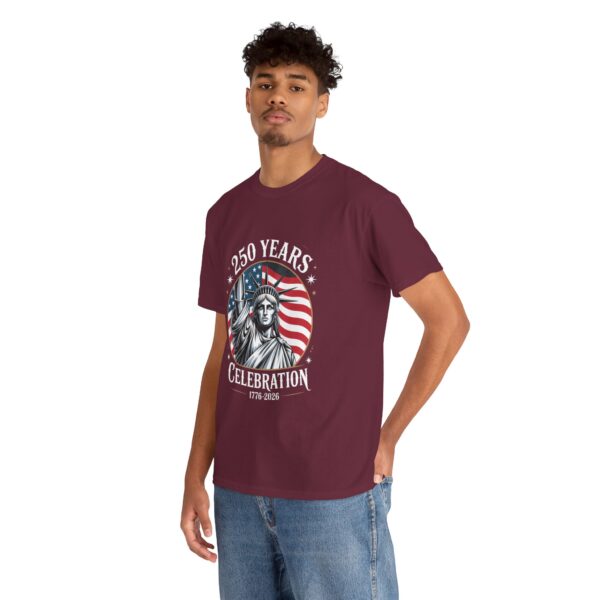 Celebrate 250 Years Unisex Heavy Cotton Tee, Fourth of July Shirt, Patriotic Apparel, Americana Tee, Independence Day Gift - Image 10