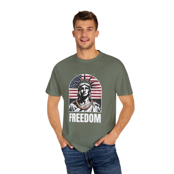 Patriotic Graphic Tee - Unisex Garment-Dyed T-Shirt, Casual Wear, Gift for Independence Day, Freedom Spirit, Summer Outing - Image 18