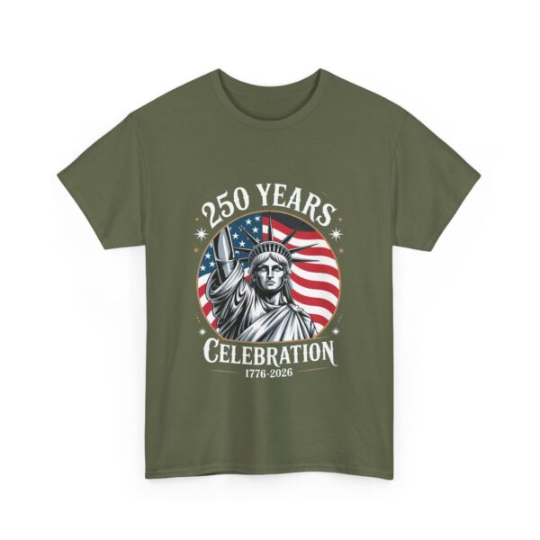 Celebrate 250 Years Unisex Heavy Cotton Tee, Fourth of July Shirt, Patriotic Apparel, Americana Tee, Independence Day Gift - Image 24