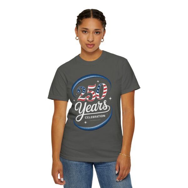 Patriotic Unisex T-Shirt, Vintage Americana Style Tee, 250 Celebratory Shirt, Fourth of July Gift, Casual Summer Wear - Image 4