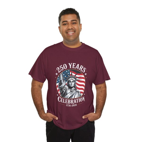 Celebrate 250 Years Unisex Heavy Cotton Tee, Fourth of July Shirt, Patriotic Apparel, Americana Tee, Independence Day Gift - Image 11