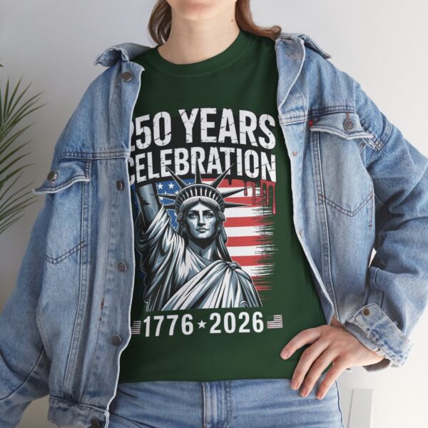 250 Years Celebration Tee – Unisex Heavy Cotton Tee for Independence Day, American History, Patriotism, Gifts, Commemorative Events - Image 39