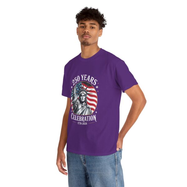 Celebrate 250 Years Unisex Heavy Cotton Tee, Fourth of July Shirt, Patriotic Apparel, Americana Tee, Independence Day Gift - Image 58