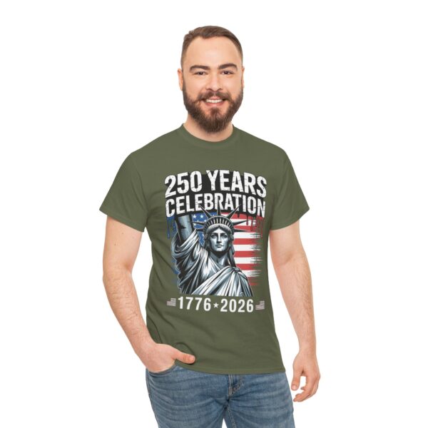 250 Years Celebration Tee – Unisex Heavy Cotton Tee for Independence Day, American History, Patriotism, Gifts, Commemorative Events - Image 28