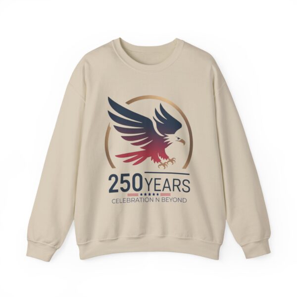 250 Years Celebration Crewneck Sweatshirt, Unisex Sweatshirt, Anniversary Gift, Eagle Design, Cozy Style, Commemorative Apparel - Image 17