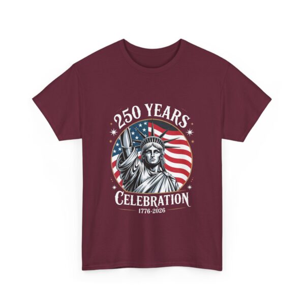 Celebrate 250 Years Unisex Heavy Cotton Tee, Fourth of July Shirt, Patriotic Apparel, Americana Tee, Independence Day Gift - Image 12