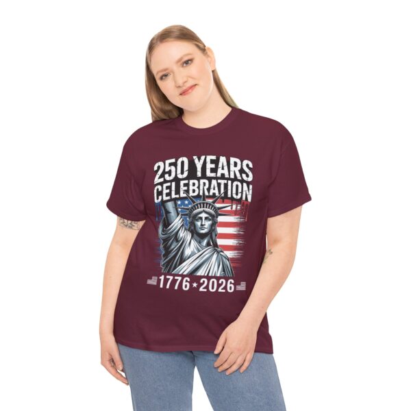 250 Years Celebration Tee – Unisex Heavy Cotton Tee for Independence Day, American History, Patriotism, Gifts, Commemorative Events - Image 11