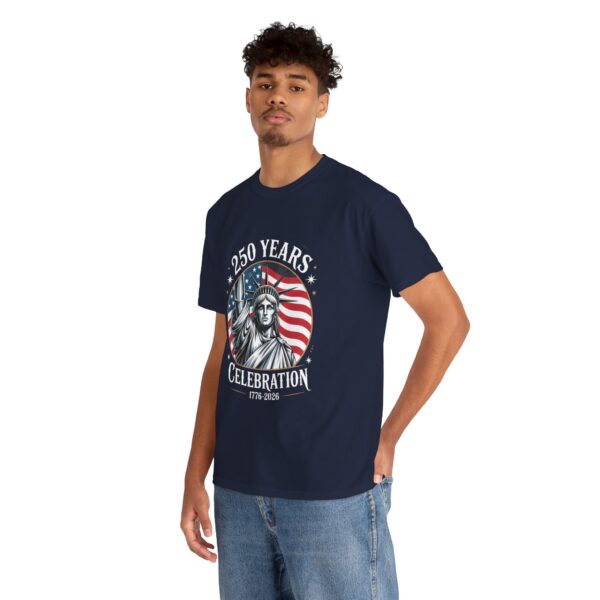 Celebrate 250 Years Unisex Heavy Cotton Tee, Fourth of July Shirt, Patriotic Apparel, Americana Tee, Independence Day Gift - Image 52