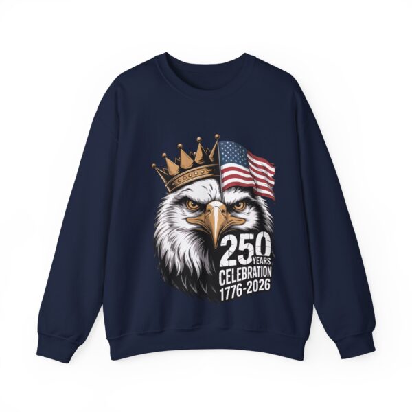 Patriotic Eagle Sweatshirt, Unisex Crewneck Sweatshirt for 250th Anniversary, July 4th Celebration, Gift for Freedom Lovers, USA Apparel - Image 19