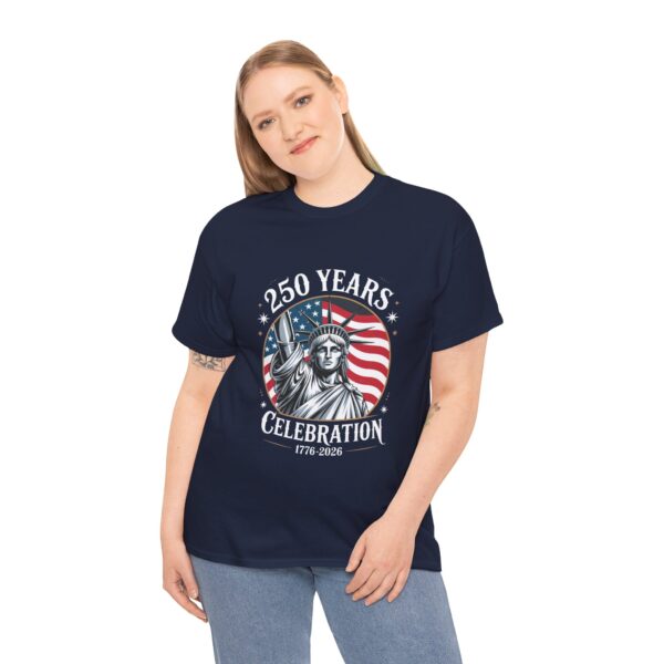 Celebrate 250 Years Unisex Heavy Cotton Tee, Fourth of July Shirt, Patriotic Apparel, Americana Tee, Independence Day Gift - Image 50