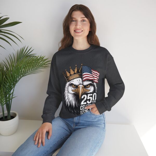 Patriotic Eagle Sweatshirt, Unisex Crewneck Sweatshirt for 250th Anniversary, July 4th Celebration, Gift for Freedom Lovers, USA Apparel - Image 16