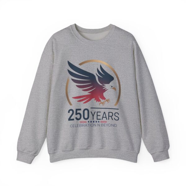 250 Years Celebration Crewneck Sweatshirt, Unisex Sweatshirt, Anniversary Gift, Eagle Design, Cozy Style, Commemorative Apparel - Image 25