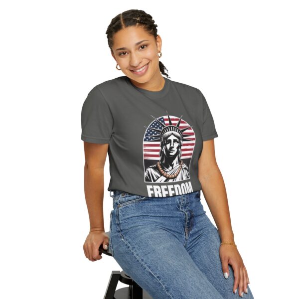 Patriotic Graphic Tee - Unisex Garment-Dyed T-Shirt, Casual Wear, Gift for Independence Day, Freedom Spirit, Summer Outing - Image 6
