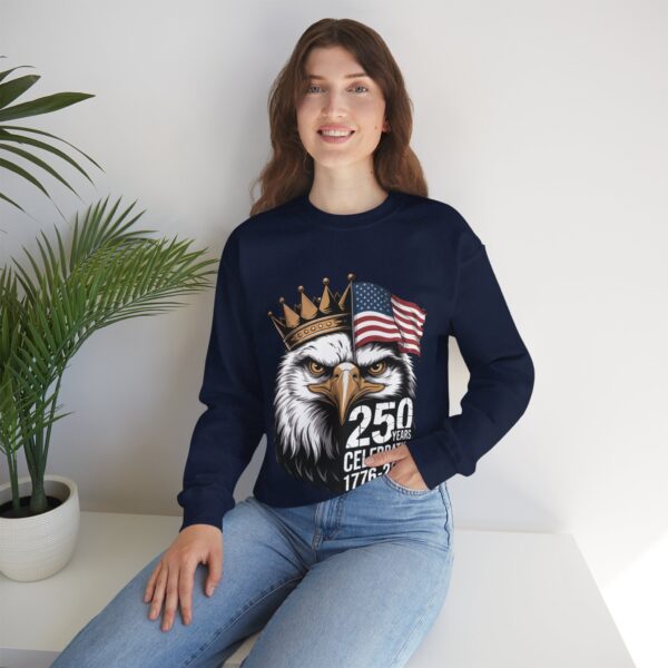 Patriotic Eagle Sweatshirt, Unisex Crewneck Sweatshirt for 250th Anniversary, July 4th Celebration, Gift for Freedom Lovers, USA Apparel - Image 25
