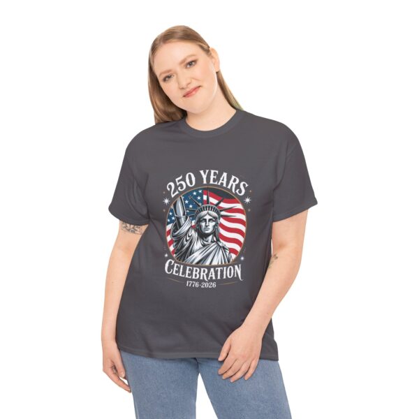 Celebrate 250 Years Unisex Heavy Cotton Tee, Fourth of July Shirt, Patriotic Apparel, Americana Tee, Independence Day Gift - Image 44