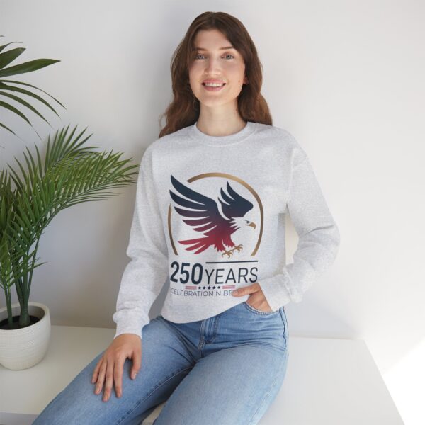 250 Years Celebration Crewneck Sweatshirt, Unisex Sweatshirt, Anniversary Gift, Eagle Design, Cozy Style, Commemorative Apparel - Image 15