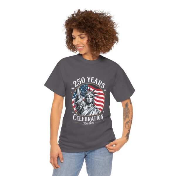 Celebrate 250 Years Unisex Heavy Cotton Tee, Fourth of July Shirt, Patriotic Apparel, Americana Tee, Independence Day Gift - Image 43