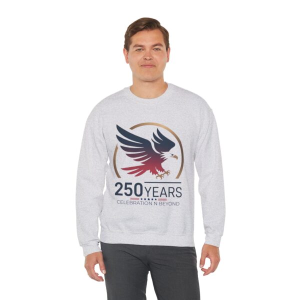 250 Years Celebration Crewneck Sweatshirt, Unisex Sweatshirt, Anniversary Gift, Eagle Design, Cozy Style, Commemorative Apparel - Image 14